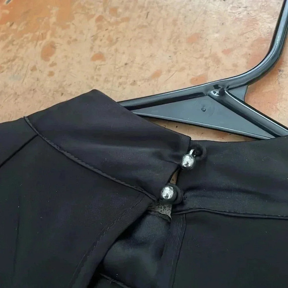 PARKER ✨ Long Sleeve Ruffle Button Up Blouse Black Size XS - Picture 9 of 12